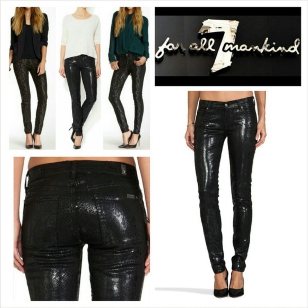 7 For All Mankind Skiny Snake Jeans. New no tags. Size 27.